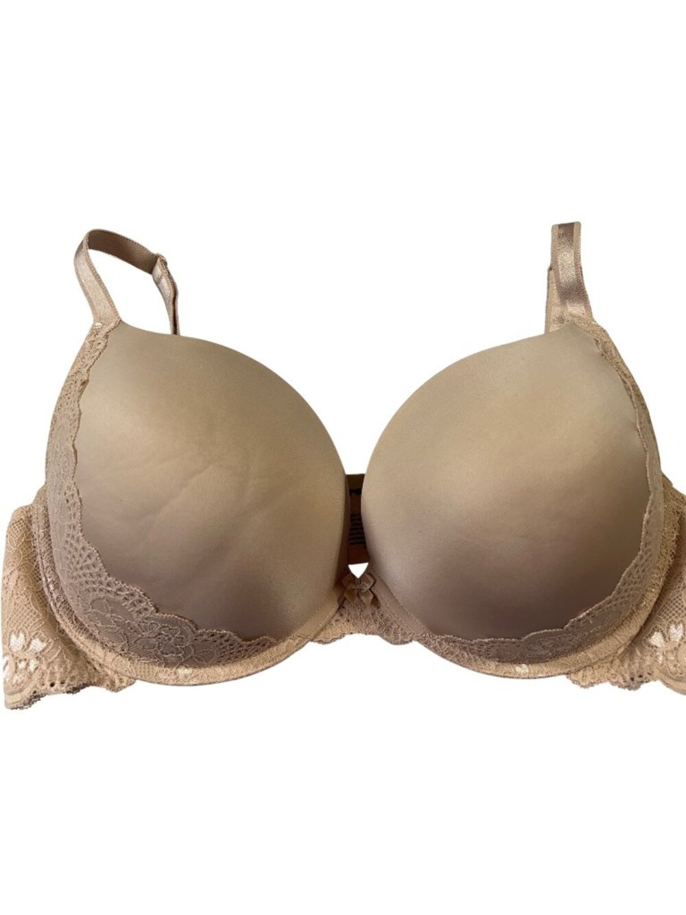 Torrid Size 42D Push-up Plunge Lace Nude Padded Bra With Adjustable Straps